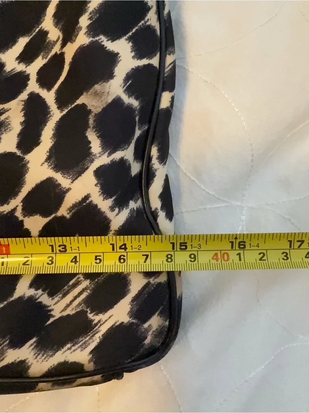 Kate Spade Leopard Print Black and Cream Laptop Briefcase